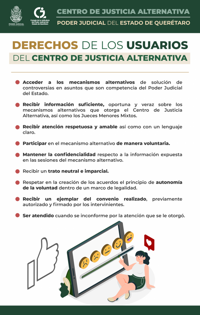 DERECHOS DE LOS USUARIOS DEL CENTRO DE JUSTICIA ALTERNATIVA