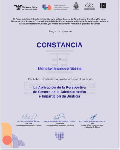 Ejemplo constancia Curso SCJN Ejemplo constancia Curso SCJN