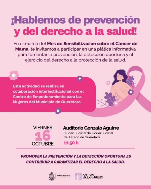 Póster Plática Octubre Rosa 2026